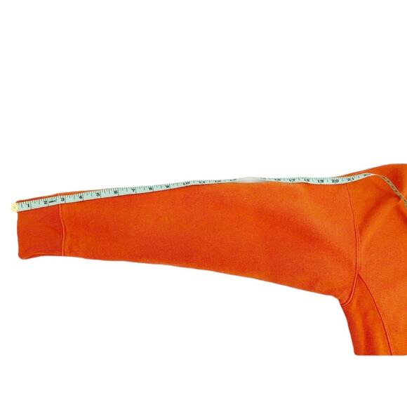 Champion Orange Vintage Women’s Reverse Weave Hooded Pullover Sweatshirt, S - Picture 9 of 12